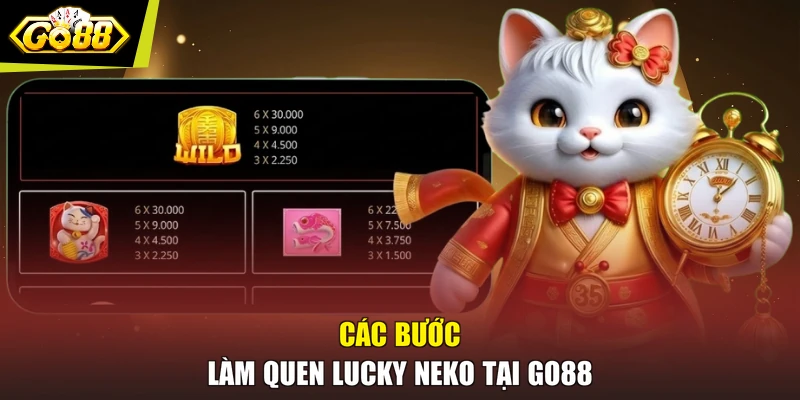 Các bước làm quen Lucky Neko tại GO88